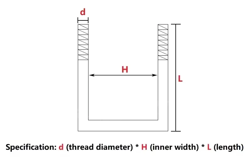 Zinc Plated Carbon Steel M6 M8  Right AngleU Clamp Nuts Plate Baffles U Bolt Set Right Angle Bolt Screw