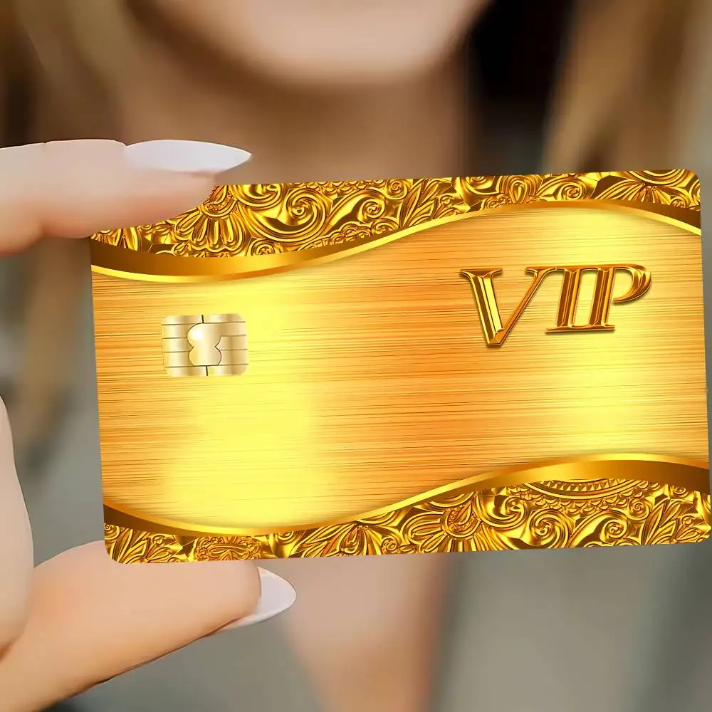 عضو VIP فقط غطاء جلدي مزخرف مقاوم للماء لملصقات بطاقة الائتمان لتمرير حافلة البنك الأمامي #6