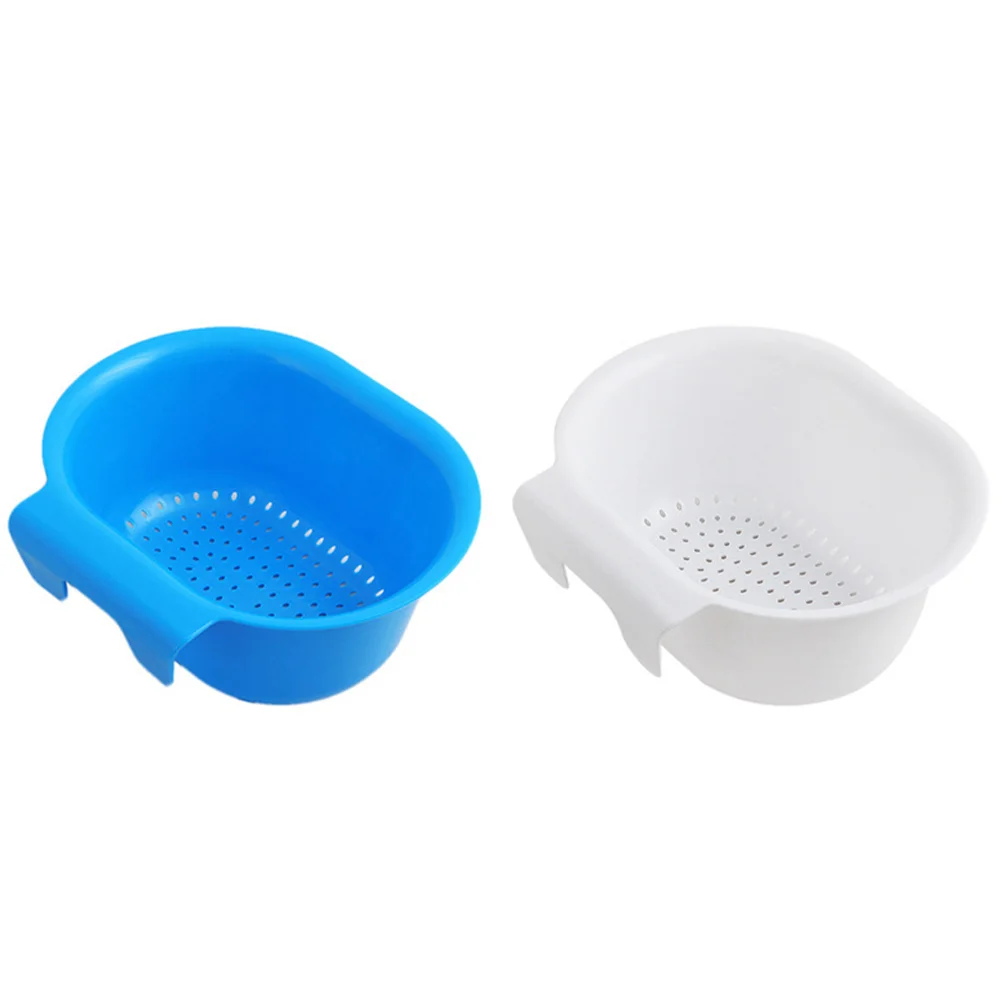 

2pcs Drain Basket Sink Fruit Vegetable Washing Basket Premium Compact Storage Mesh Strainer Kitchen Organizer Tool
