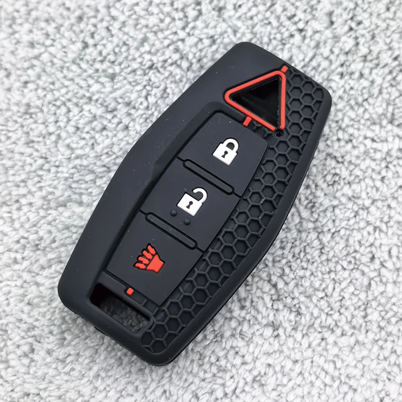 3 Buttons Silicone Car Remote Key Cover Shell Holder for Mitsubishi Outlander 2022 2023 2024 Case Keyless Protector Accessories - view 3