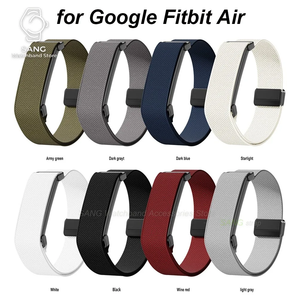 for Google Fitbit Air Waterproof Sweat-proof Bracelet Magnetic Buckle Watch Bands Outdoor Sport Nylon Watch Strap Soft Wristband