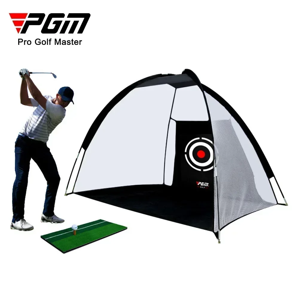 ゴルフ練習用pgm-2m-3m-屋内ゴルフ練習用-折りたたみ式ターゲットテント-ケージ-練習用ドライビングボール-耐久性のあるポリエステル製