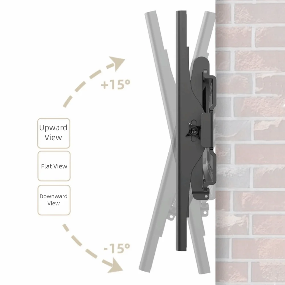 

Practical Metal TV Wall Mount Fixed Fixed Mount Space Saving LCD Mount Rust Prevention Universal TV Bracket Living Room