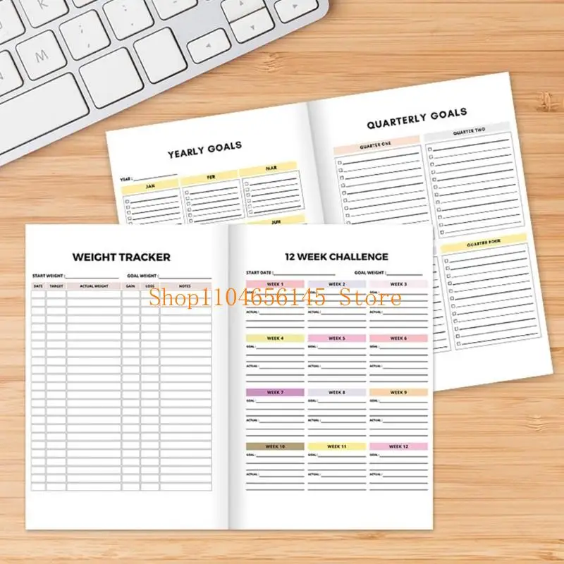 5SD Pianificatore quotidiano del task per gestione delle attività professionali con design antistress per supporto e verdi