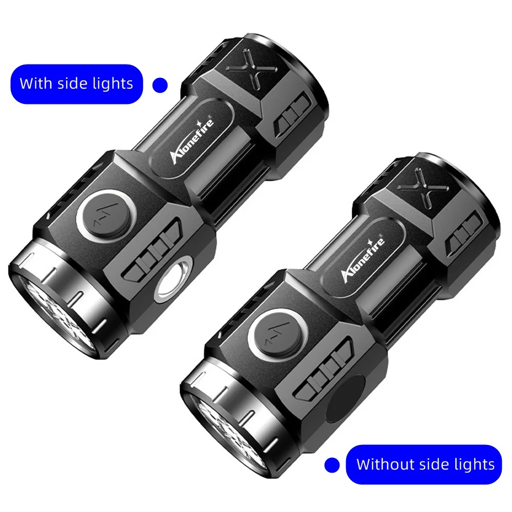 Super Bright Mini 6LED Flashlight Pen Clip And Tail Magnet Builtin Battery USB Charge Outdoor Portable Torch Emergency Lamp X86