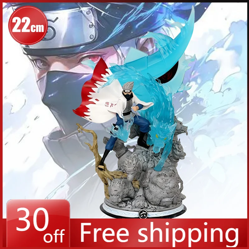 

22 м фигурки Наруто Хатаке Какаши, освобождение навыков, стоячая поза, аниме, сборная модель, украшения для рабочего стола из ПВХ, детские игрушки, подарки