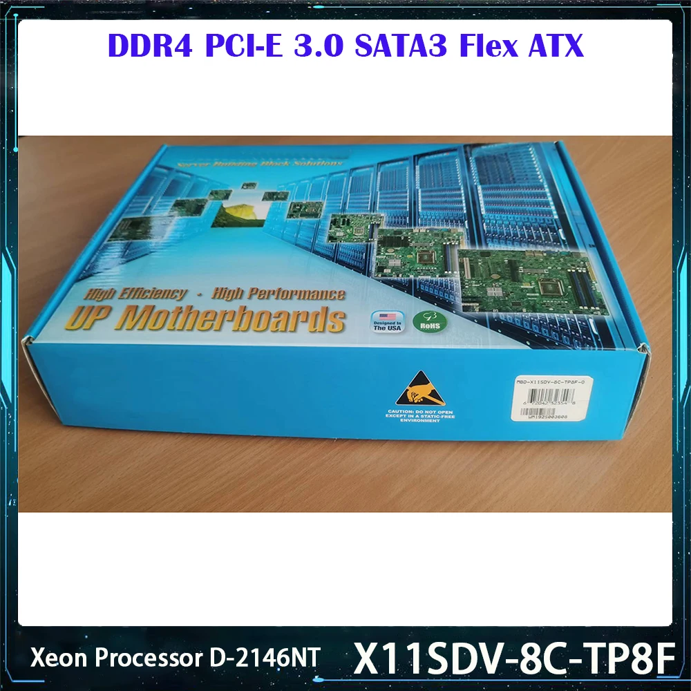 

Новая материнская плата X11SDV-8C-TP8F для процессора Supermicro Xeon D-2146NT DDR4 PCI-E 3,0 SATA3 Flex ATX