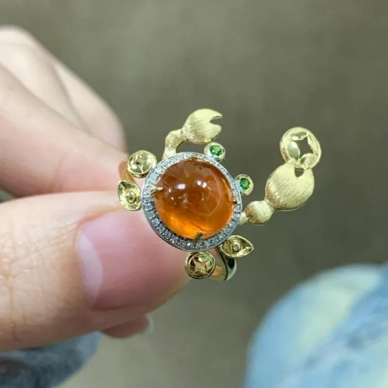 

Brushed Small Crab Ring, Niche Versatile Exquisite Jewelry, Light Luxury Temperament, High-end Jewelry, Daily Commuting Match