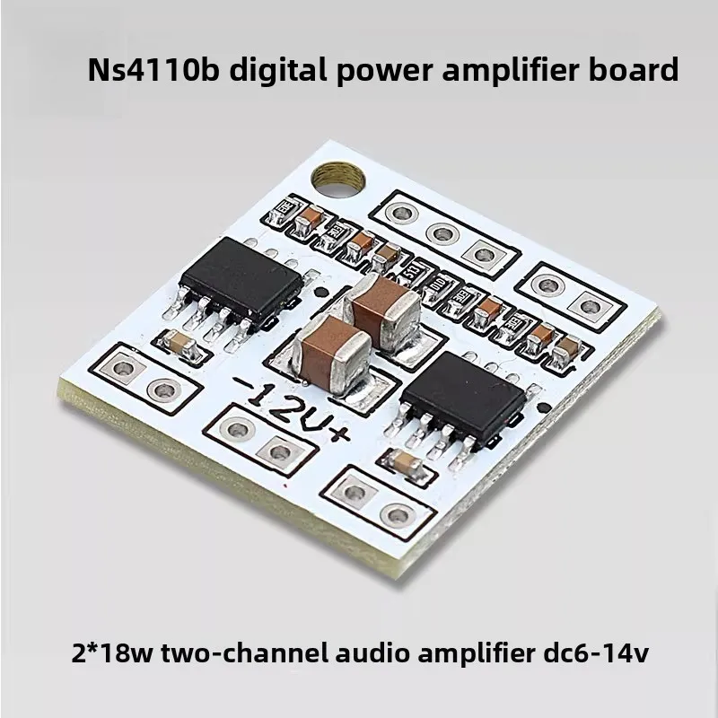 NS4110B Dual Channel 2x18W Digital Class D AB Audio Amplifier Board DC6 14V Power Amp Module