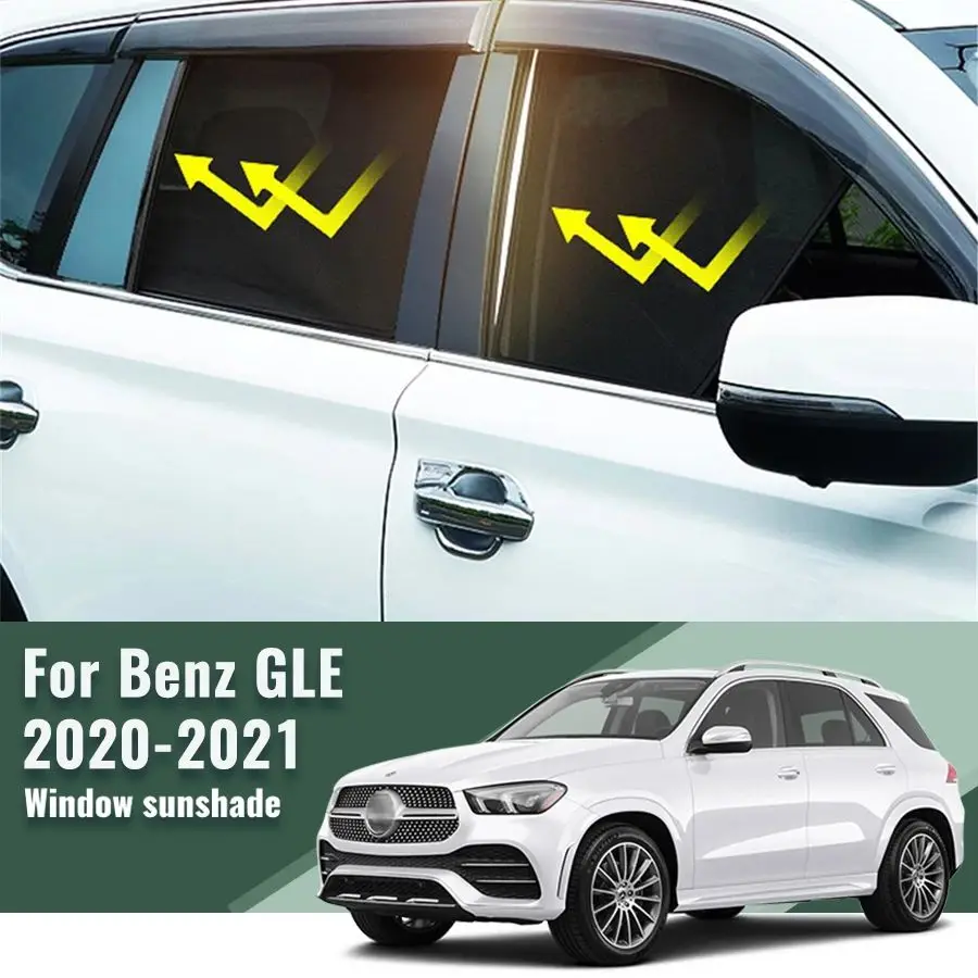 

For Mercedes Benz GLE W167 2020-2023 2024 Rear Side Window Sun Shade Visor Car Sunshade Accessories Front Windshield Curtain