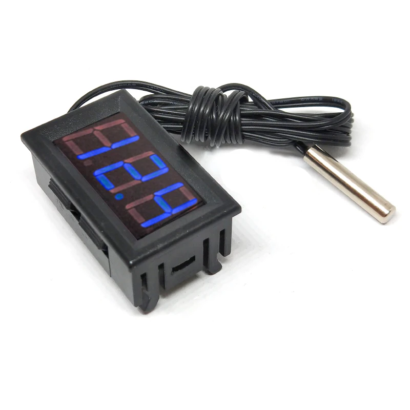 0.56 inch Temperature Sensor Module Meter Detector With Sensors Probe DC 5-12V Thermometer LED Digital Tester Panel