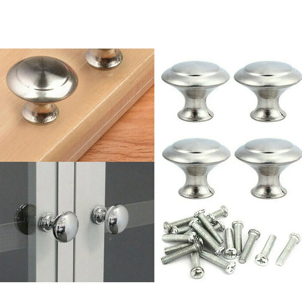 25Pcs Door Handle Knob For For Bedroom Wardrobe Interior Decor Round Stainless Steel Knobs Drawer Pull
