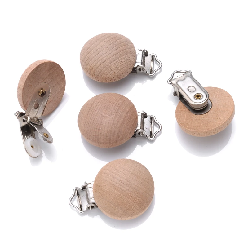 20 Stuks Beuken Fopspeen Clips Kauwtabletten Tandjes Houten Fopspeen Clip Dummy Clip Kettingen Voor Baby Bijtring Verpleging Accessoires