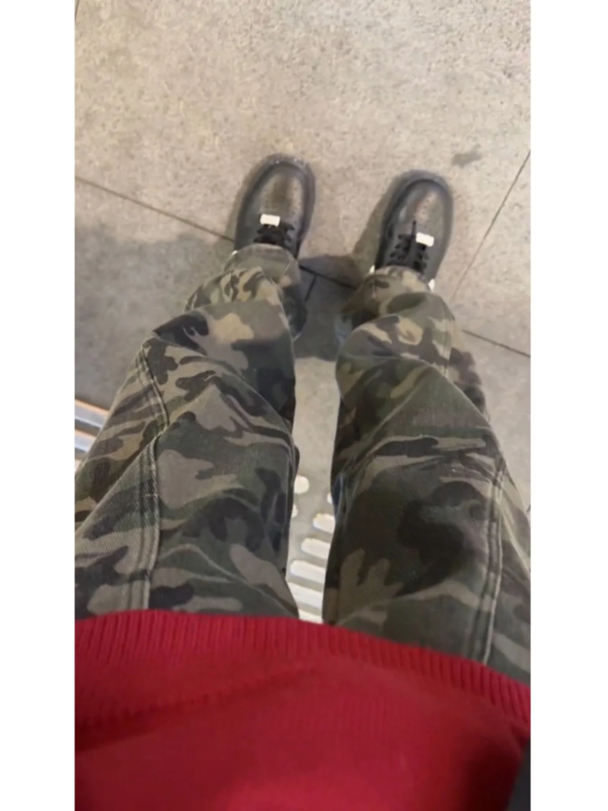 

High Waist Fleece Lined Camouflage Pants American Style Autumn Winter Workwear High Waist Lift up Denim Pants Logging Theme