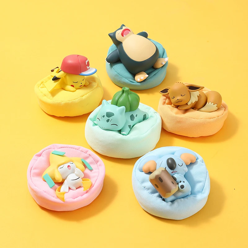 Anime Figur Pokemon Pikachu Snorlax Eevee Komala Spielzeug Action Figur Nette Desktop Dekoration Ornament Geburtstag Geschenk Für Kinder Junge