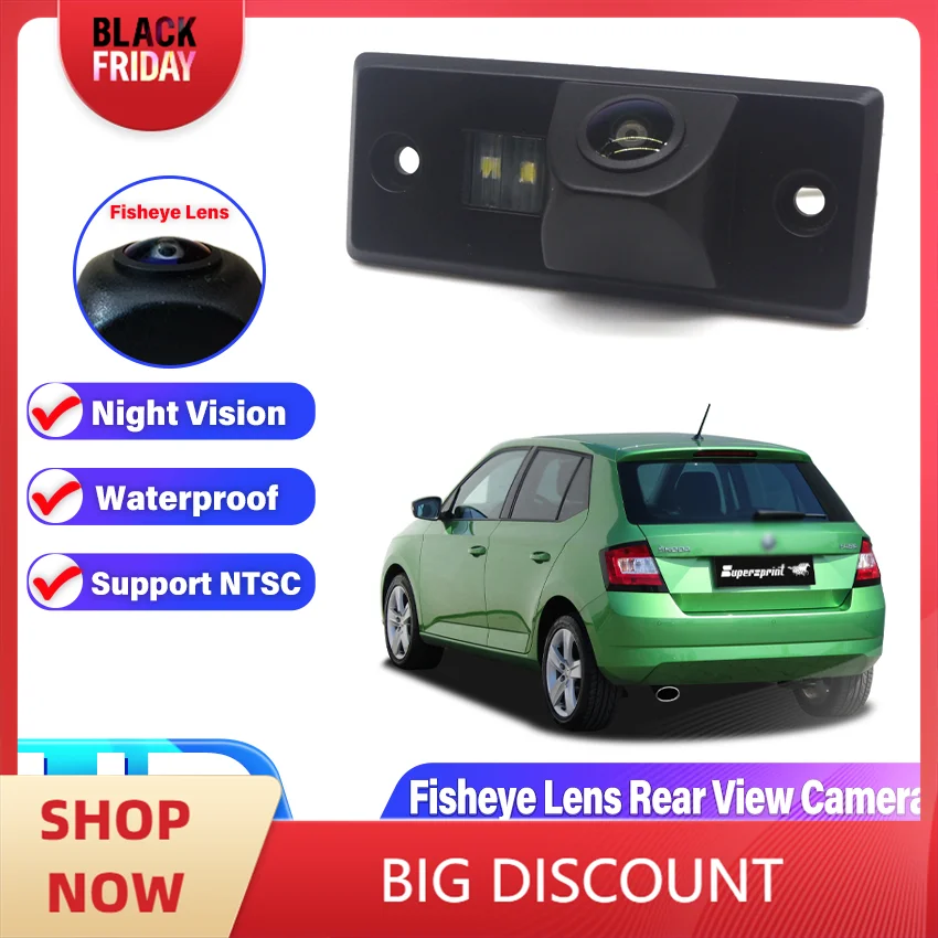 Car Camera Reversing Reverse Camera rear view camera HD CCD Night Vision  Waterproof For Skoda Fabia 6Y MK1 5J MK2 1999~2014