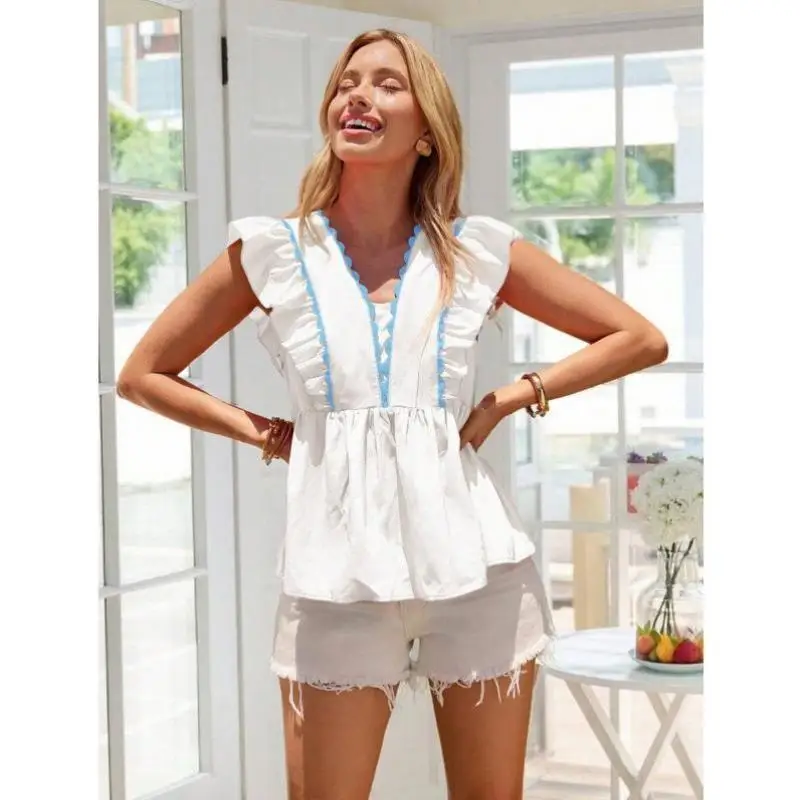 

Женские повседневные брюки трапециевидной формы с V-образным вырезом Bubble Sve, трансграничный дизайн, высокая талия, материал ПВХ, коллекция среднего года