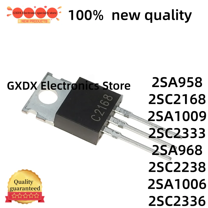 10-20 Uds 2SC2168 2SA968 2SC2238 2SA1006 2SC2336 2SA1009 2SC2333 TO-220 A958 C2168 A968 C2238 A1006 C2336 A1009 C2333 2SA958