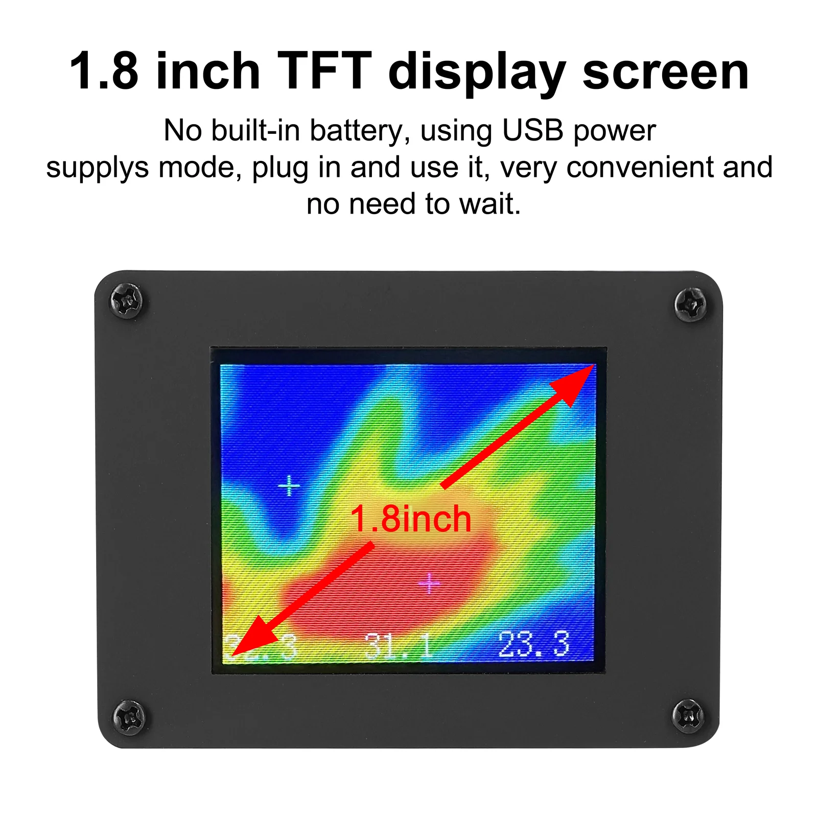 SALE MLX90640 Digital Infrared Thermal Imager USB Power Supplys TFT Display Handheld Infrared Temperature Sensors Detection Tool