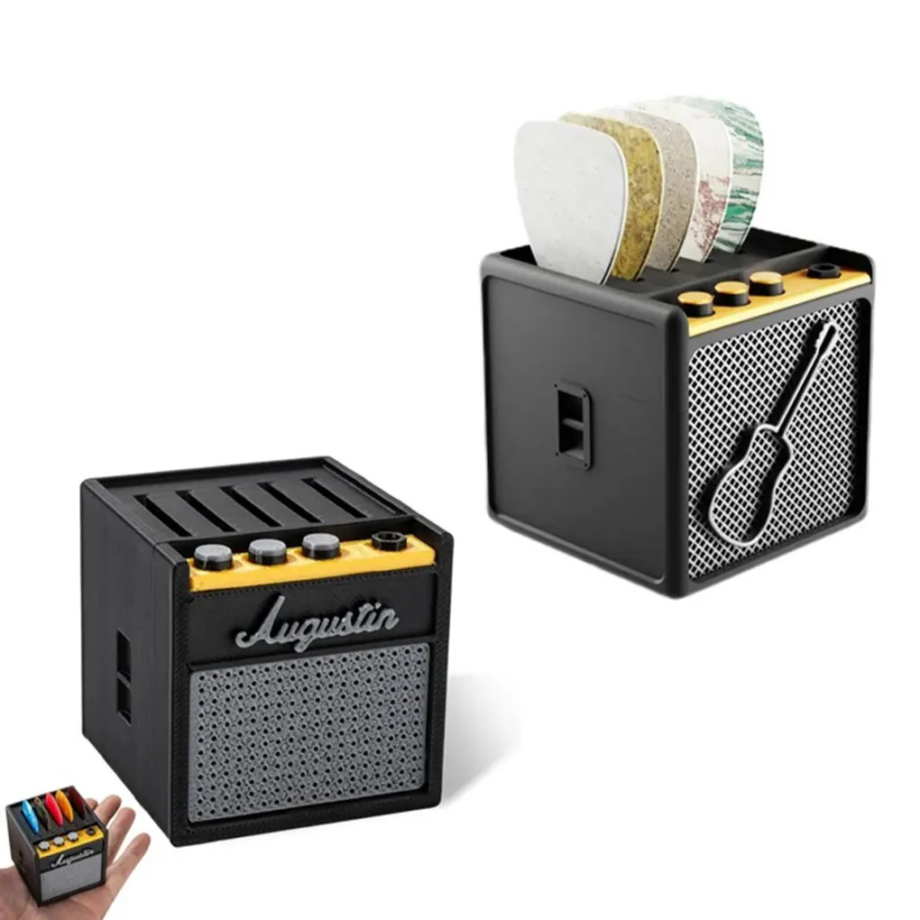 Guitar Picks Collection Display Case Storage Box Guitar Picks Organizer Guitar Pick Holder Amp Style Guitar Pick Container