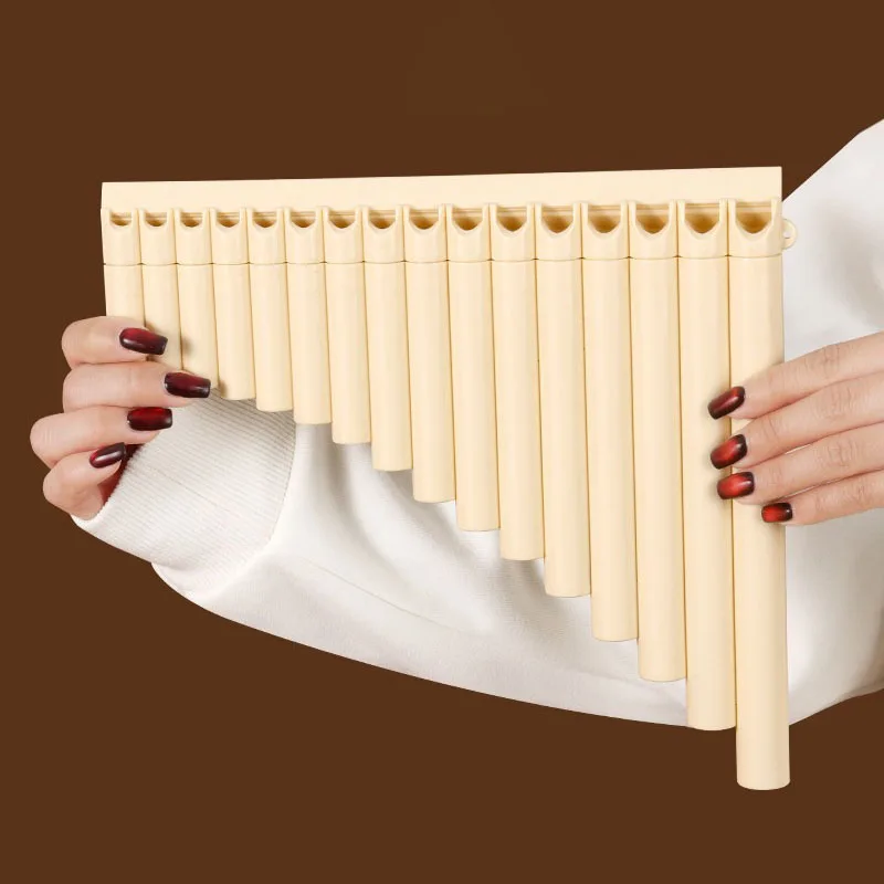 16 Pipes Beginners Pan Flute Portable Performance C Key Panpipe Professional Resin Durable Panpipe Chinese Musical Instruments