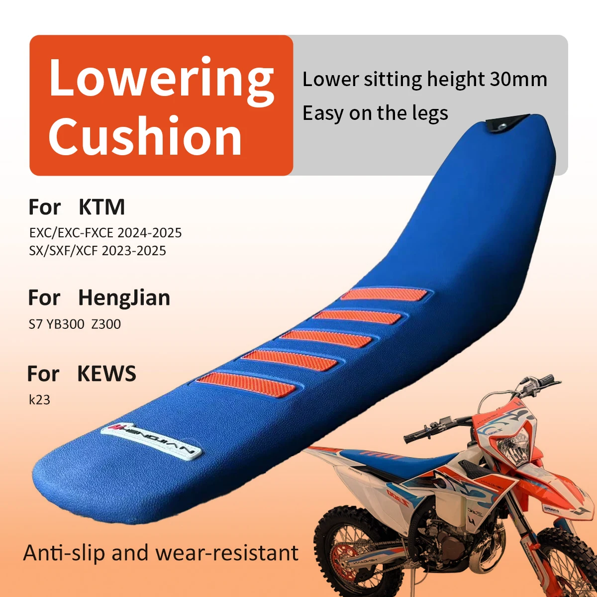 

2025 New Motocross Bench Seat 30mm Lower Than Original For KTM EXC EXCF SX SXF XC XCF XCW XCFW 2023 2024 Motorcycle 250 300 150