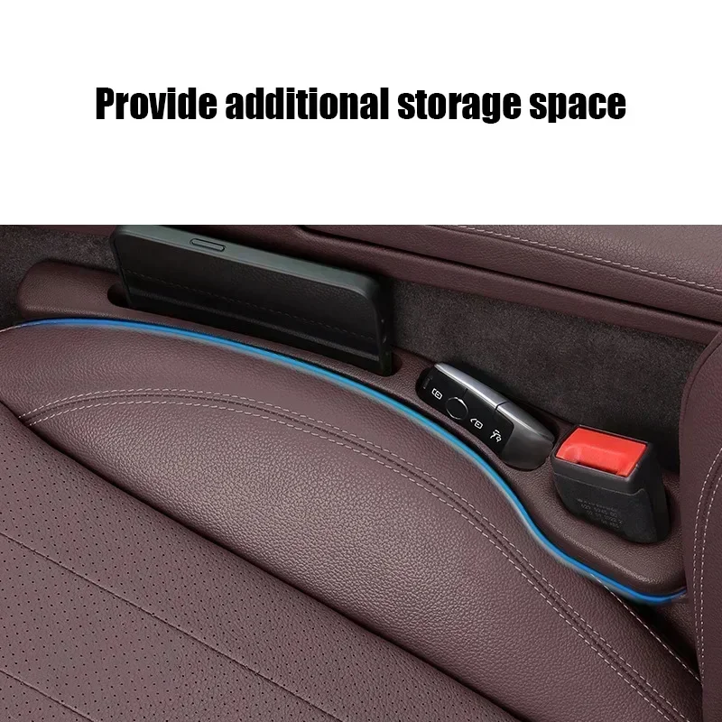 1 Pair Universal PU Car Seat Gap Stuff Side Seam Car Gap Filler Leakproof Seat Gap Storage Organizer Car Interior Accessories