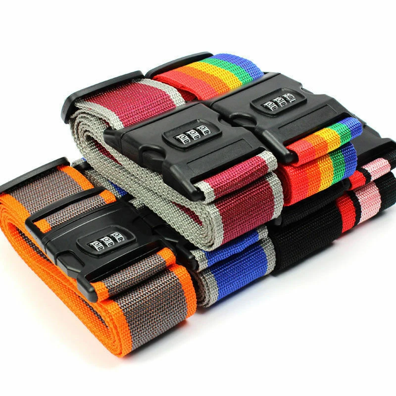 13 Colors Travel Luggage Strap Adjustable Password Lock Packing Belt Baggage Secure Lock Luggage Bundling Suitcase Accessories