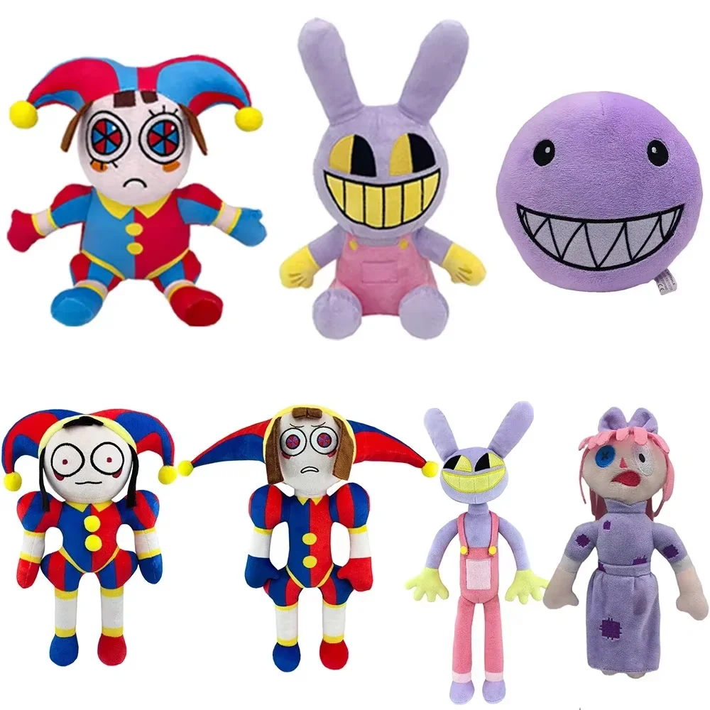 Cartoon Magic Digital Circus Pomni Jax Plush Toy Cute Cartoon Clown Stuffed Doll Ornament Birthday Children Christmas Gift