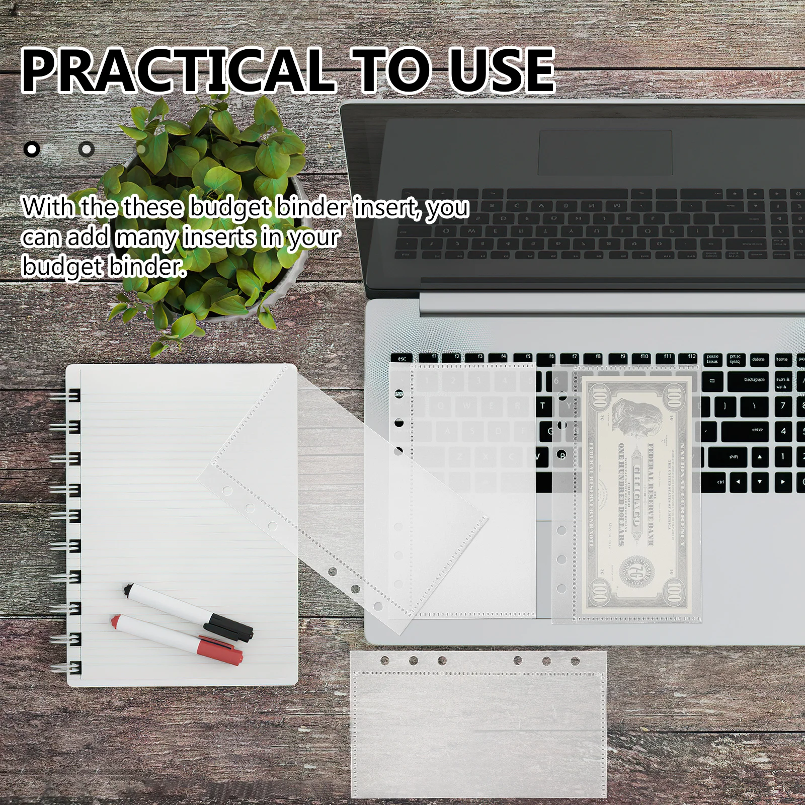 5 قطعة Pp مقسم إدراج الميزانية الموثق فضفاضة ورقة جيب قابلة لإعادة الاستخدام إدراج صغير مجلد دفتر المحمولة متعددة الاستخدام العرض #3