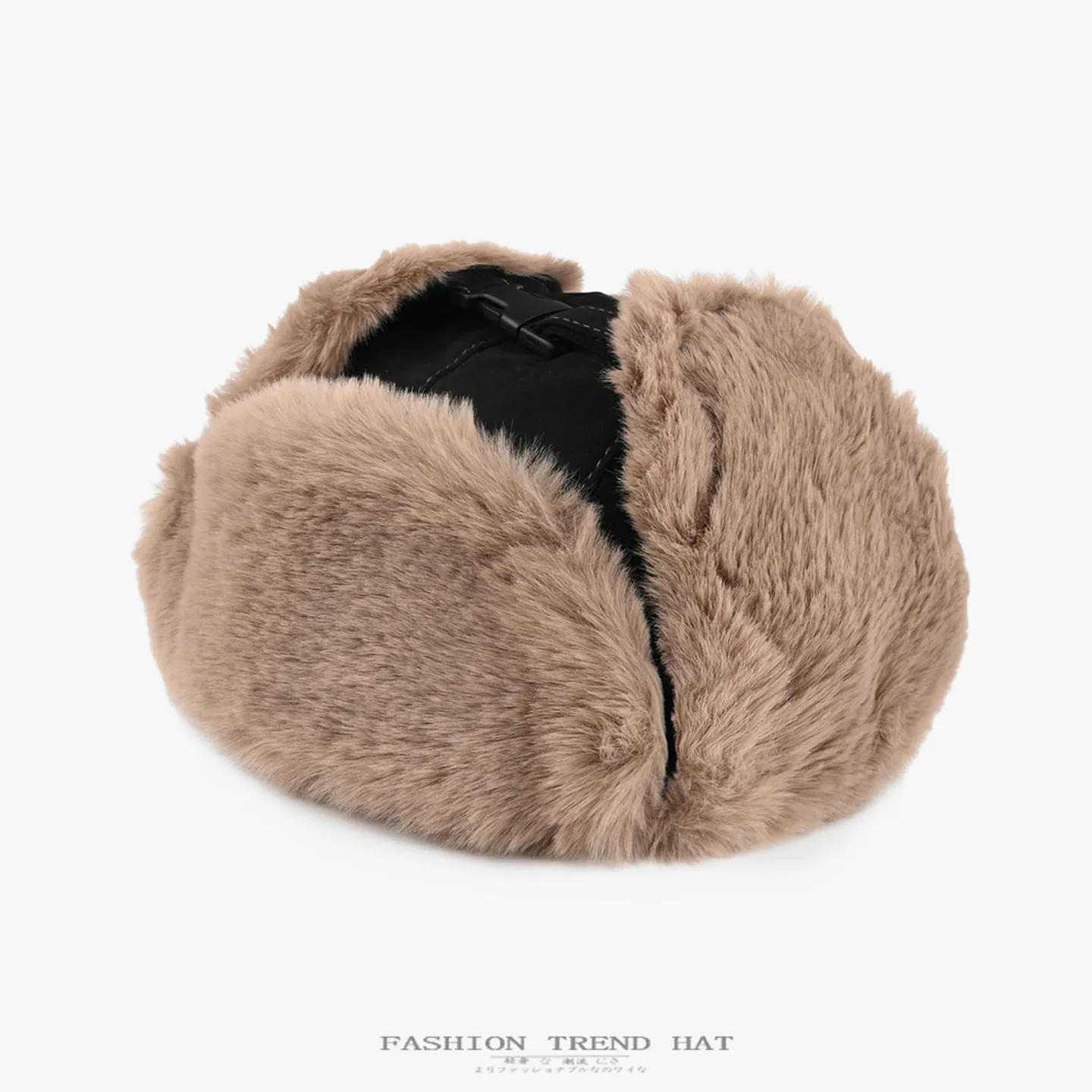 Winter Thickened Faux Fur Lined Trooper Hat Unisex Suede Trapper Hat With Ear Flaps Windproof Warm Ushanka for Cold Winter