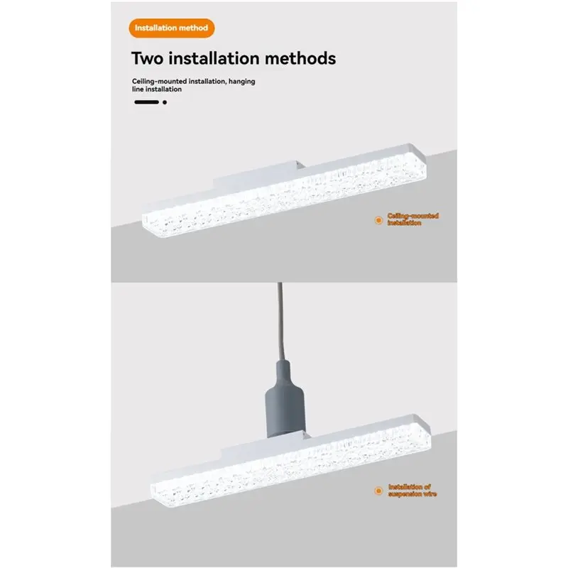[NEWA64Z!】 AC 85-265V E27 LED Lamp Strip Tube 25W 6500K 360° Adjustable Direction Cold White Long Crystal Bulb 40CM