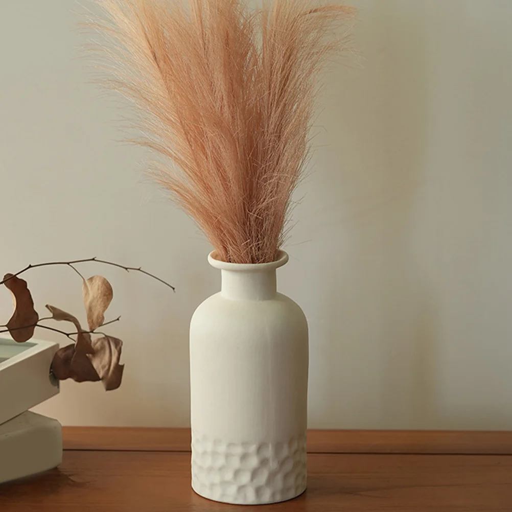 

White Ceramic Vase Nordic Style Flower Arrangement Pot Modern Home Decor Dinning Table Centerpieces Lightweight Shelf Accent
