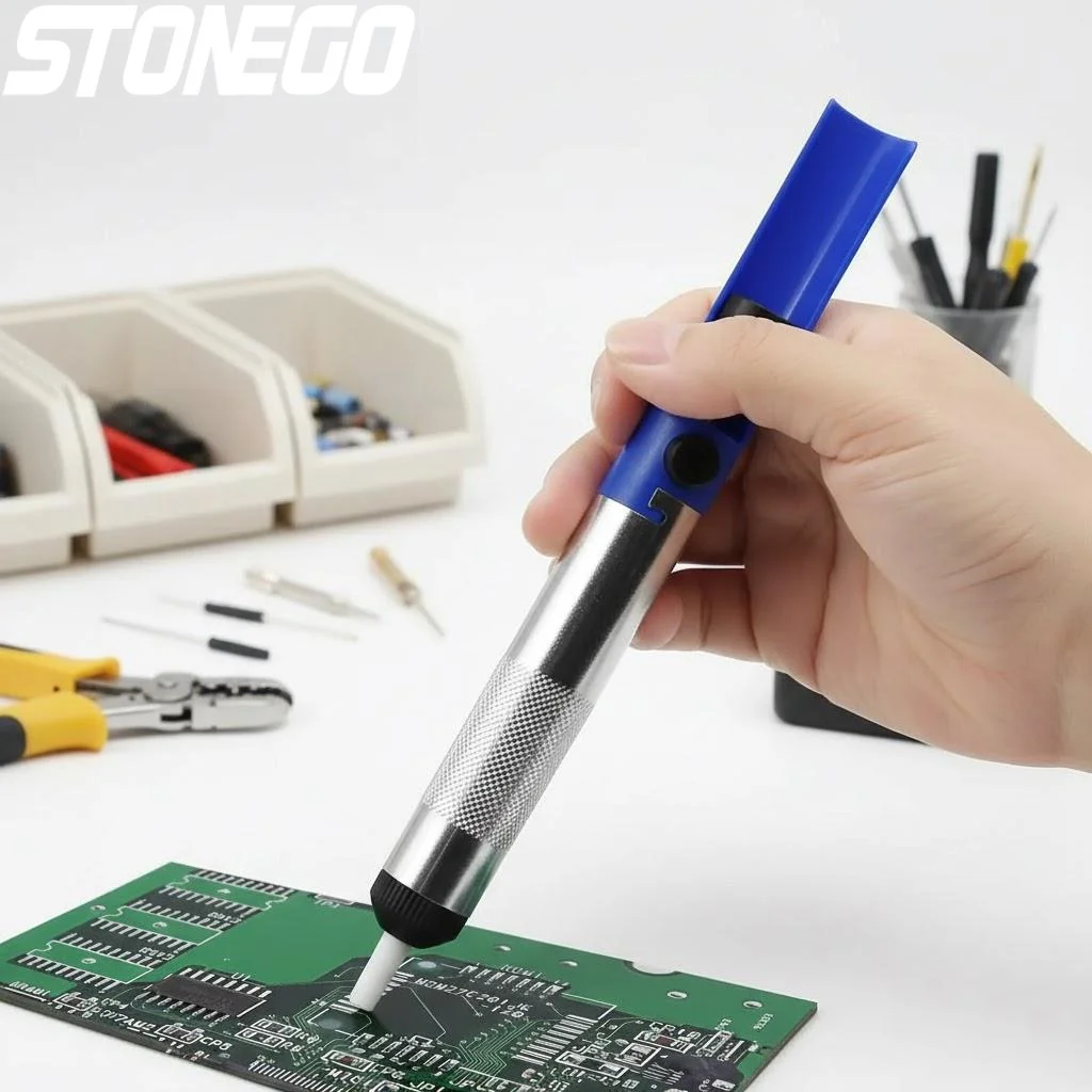 

Алюминиевый вакуумный паяльник-пистолет для удаления припоя, высокоэффективный ручной инструмент для пайки