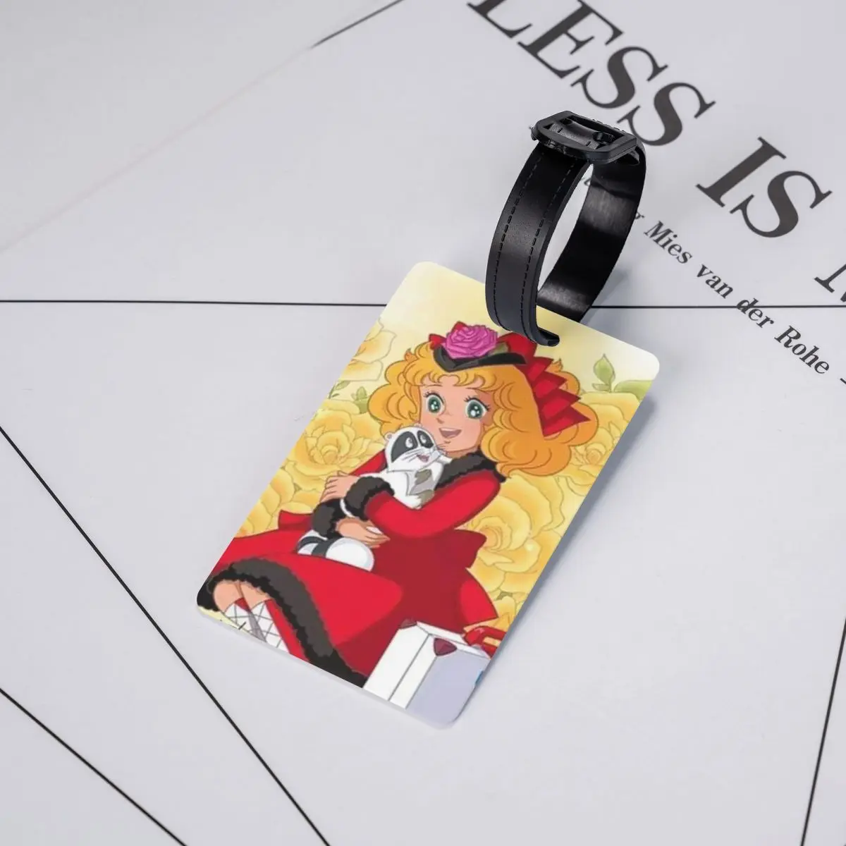 

Бирки для багажа Candy Candy в стиле аниме и манги, аксессуары для чемоданов, бирка для ручной клади, держатель для этикеток с идентификатором, именем и адресом