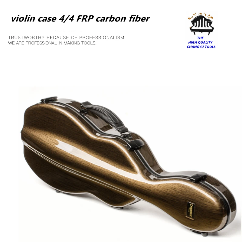 

High quality violin case 4/4 FRP carbon fiber brownness Shape gourd Fashion style violin parts violin accessories