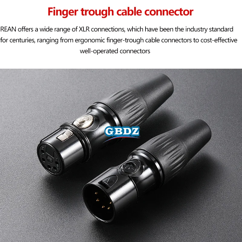5-Pin XLR Audio-Steckverbinder Männlich Weiblich für Mikrofon, Studiomixer, DJ-Equipment - Symmetrischer Abgeschirmter Professioneller Audio-Anschluss – Detail 3