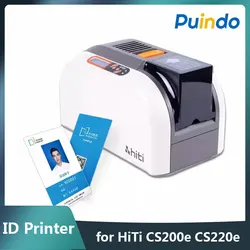 HiTi CS200e CS220e impresora de tarjetas de identificación lateral individual/dúplex, tarjeta de membresía IC/tarjeta de identificación, impresora de tarjetas de Estudiante