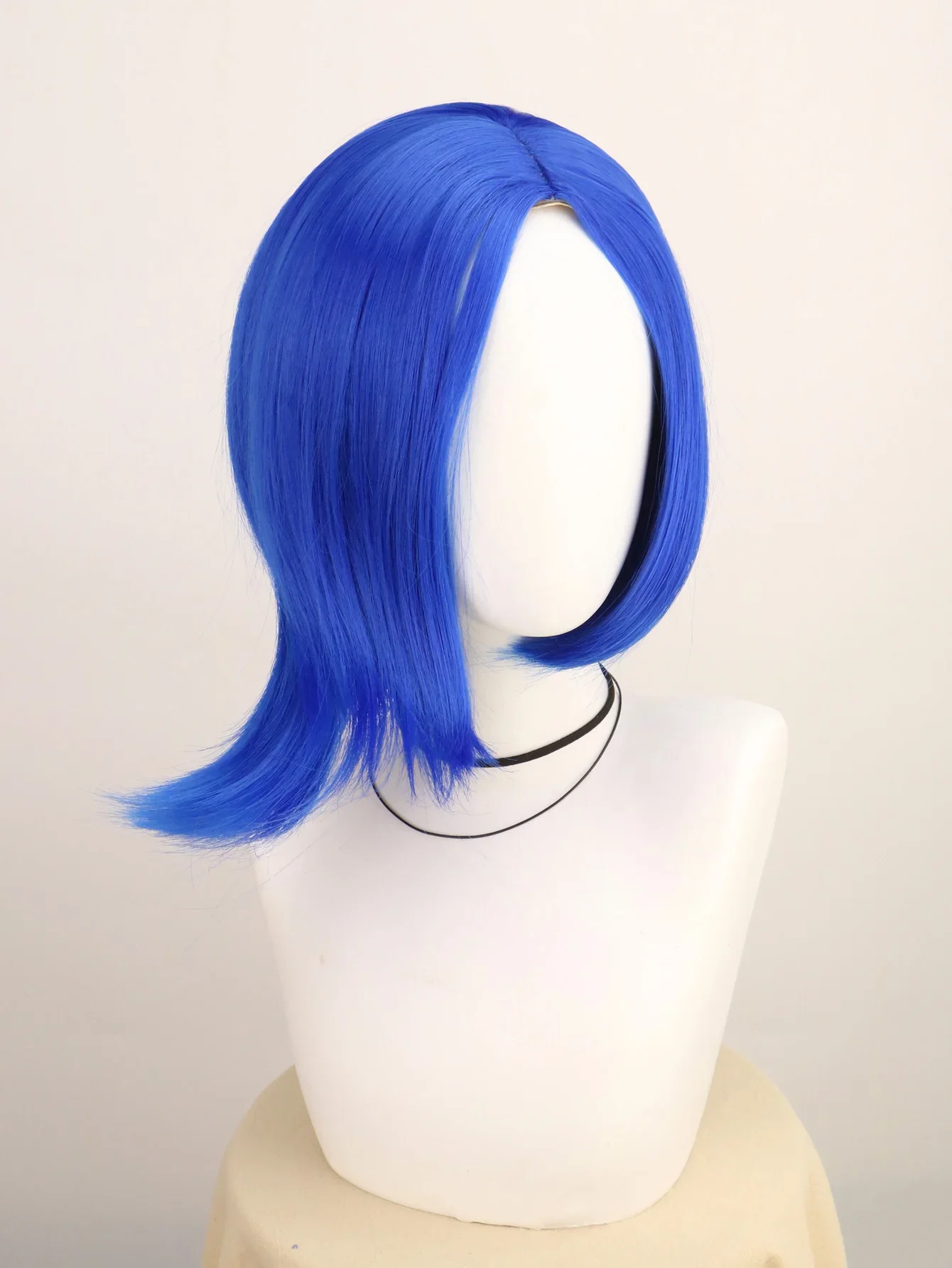 Peruca curta azul para mulheres, peruca curta bob azul anime para cosplay de halloween, roupa de cosplay feminina, peruca sintética para fantasia