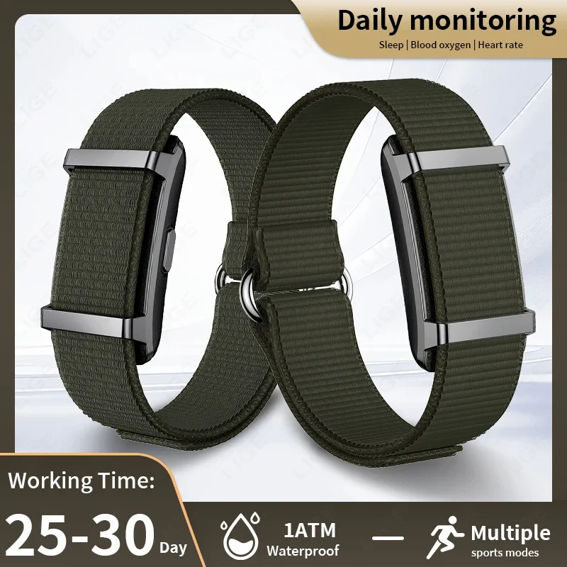 

LIGE Smart Watch Men Women Heart Rate HRV Temperature Monitor Pedometer Waterproof Sport Band Fitness Tracker Smart Bracelet New