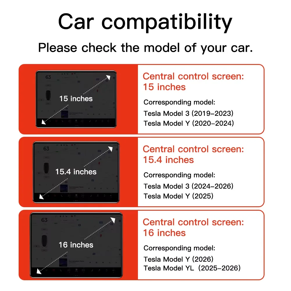 YZ Tempered Glass Film Protector For Tesla Model Y/YL Juniper 3 Highland rear Row Center Control Screen Protective