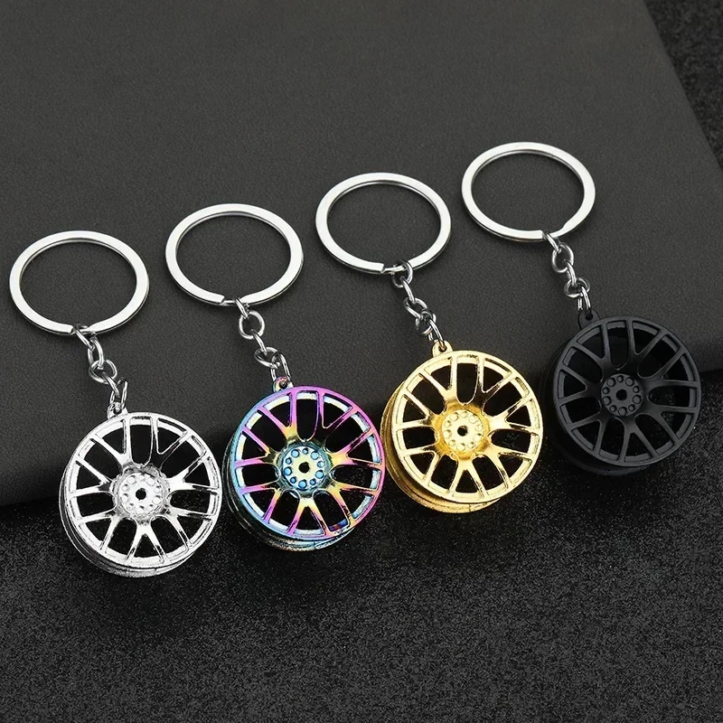 Car Key Chain Wheel Tyre Creative Shape Car Key  for BMW, Honda Presents New Ford Auto Parts Store Car Keychain Key Ring Mustang