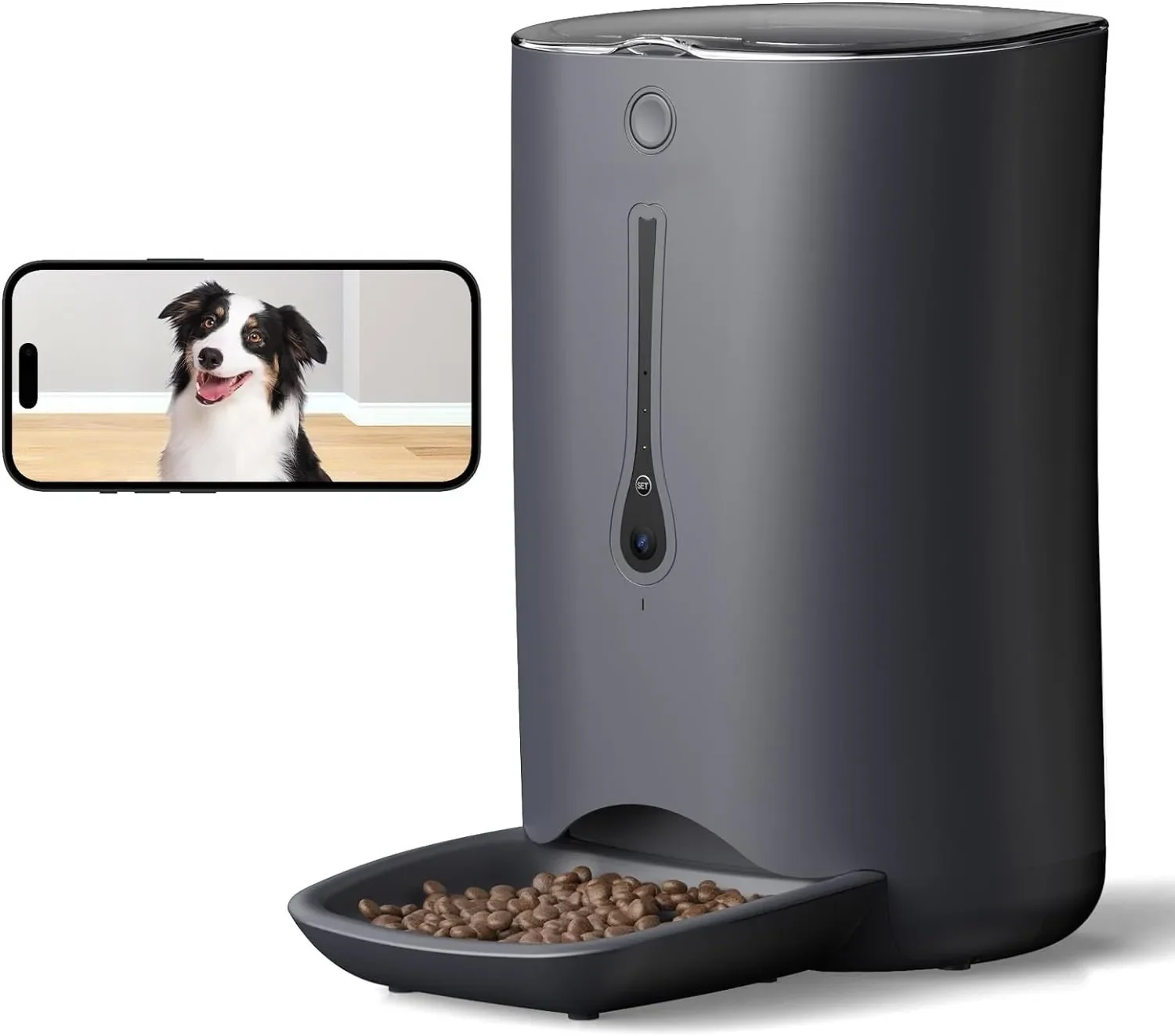 

Automatic Dog Feeder With Camera WiFi Smart Cat Food Dispenser, Auto Cat Feeder With Timer HD Camera For Voice Video Recording