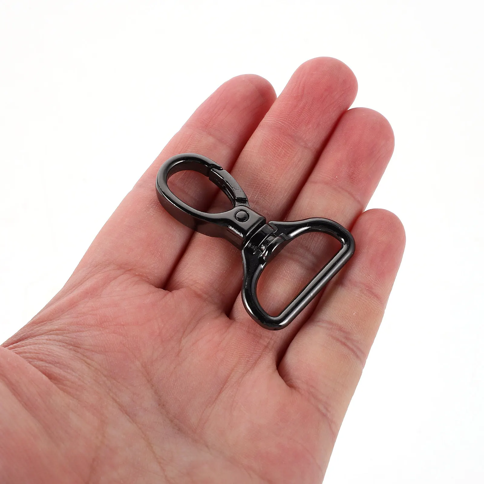 16Pcs Metal Swivel Lobster Clasps 25mm D Rings Snap Hooks Rotatable Keychain Jewelry Making Backpacks Lanyards