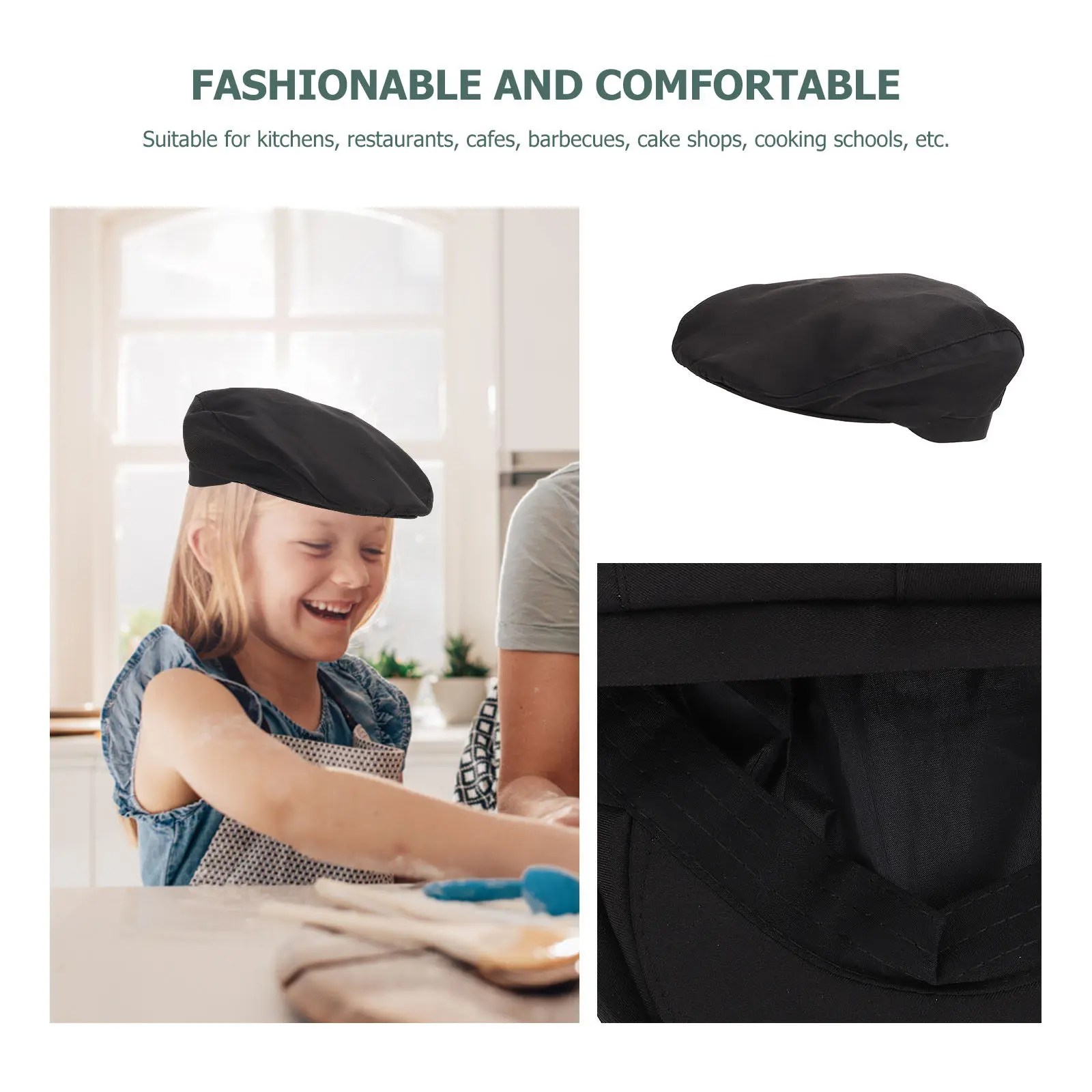 

Breathable Chef Hat Cotton Material Unisex Comfortable Kitchen Cooking Hat Catering Restaurant Waiter Caps Waiter Beret