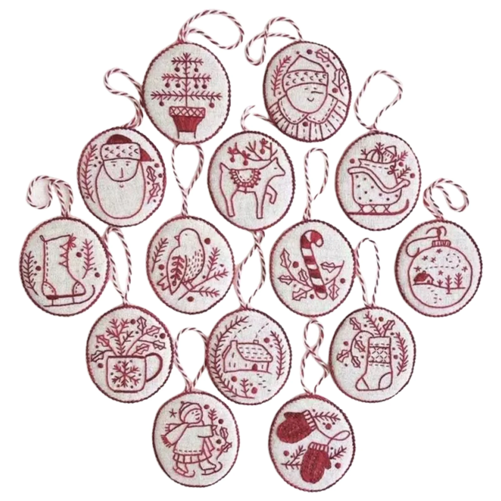 Decorative Xmas Pendants with  - Embroidery Xmas Ornaments review and price