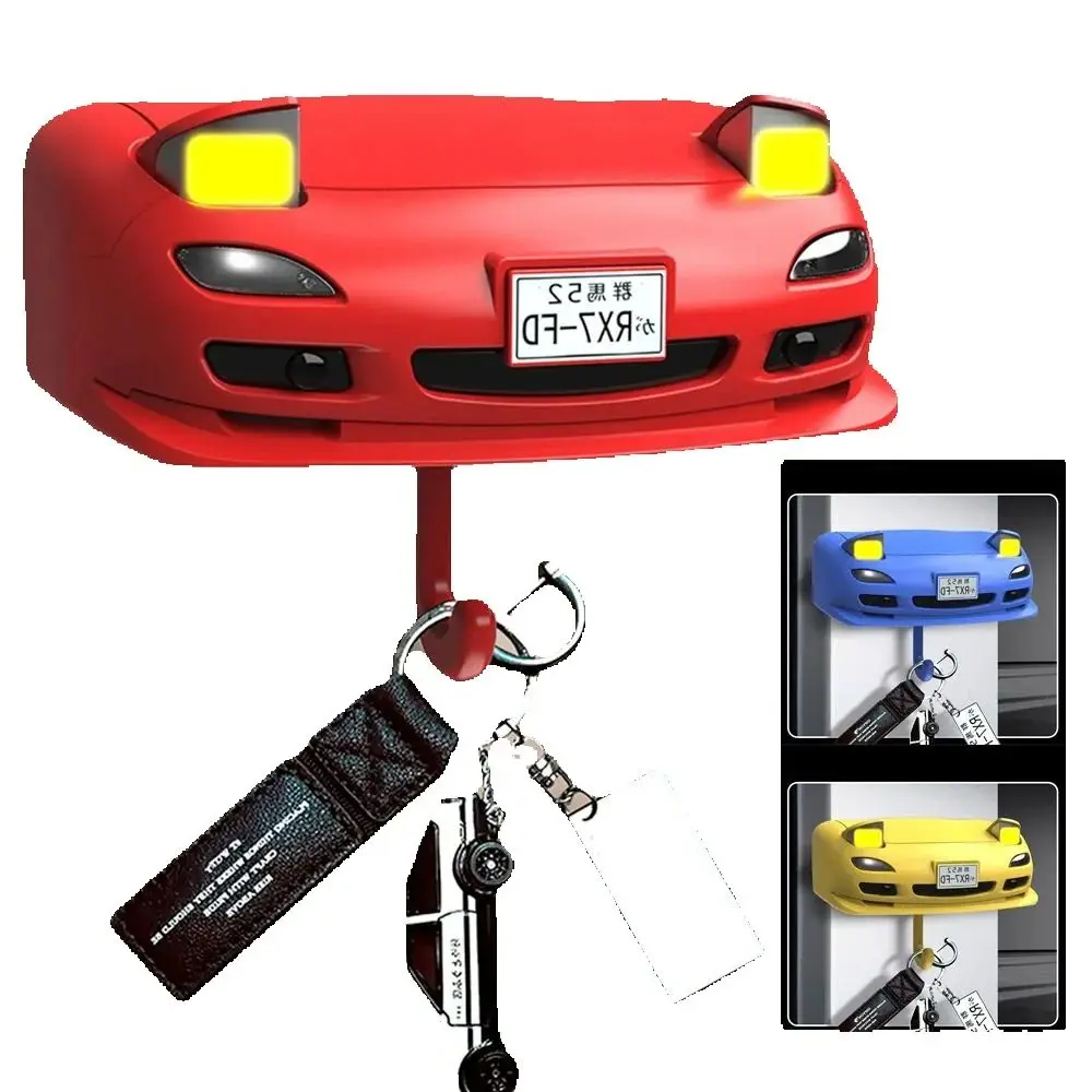 

New Light Initial Car Open Headlight Key Holder Wall Mount Practical Keychain Holder Sturdy Entrance Key Hooks
