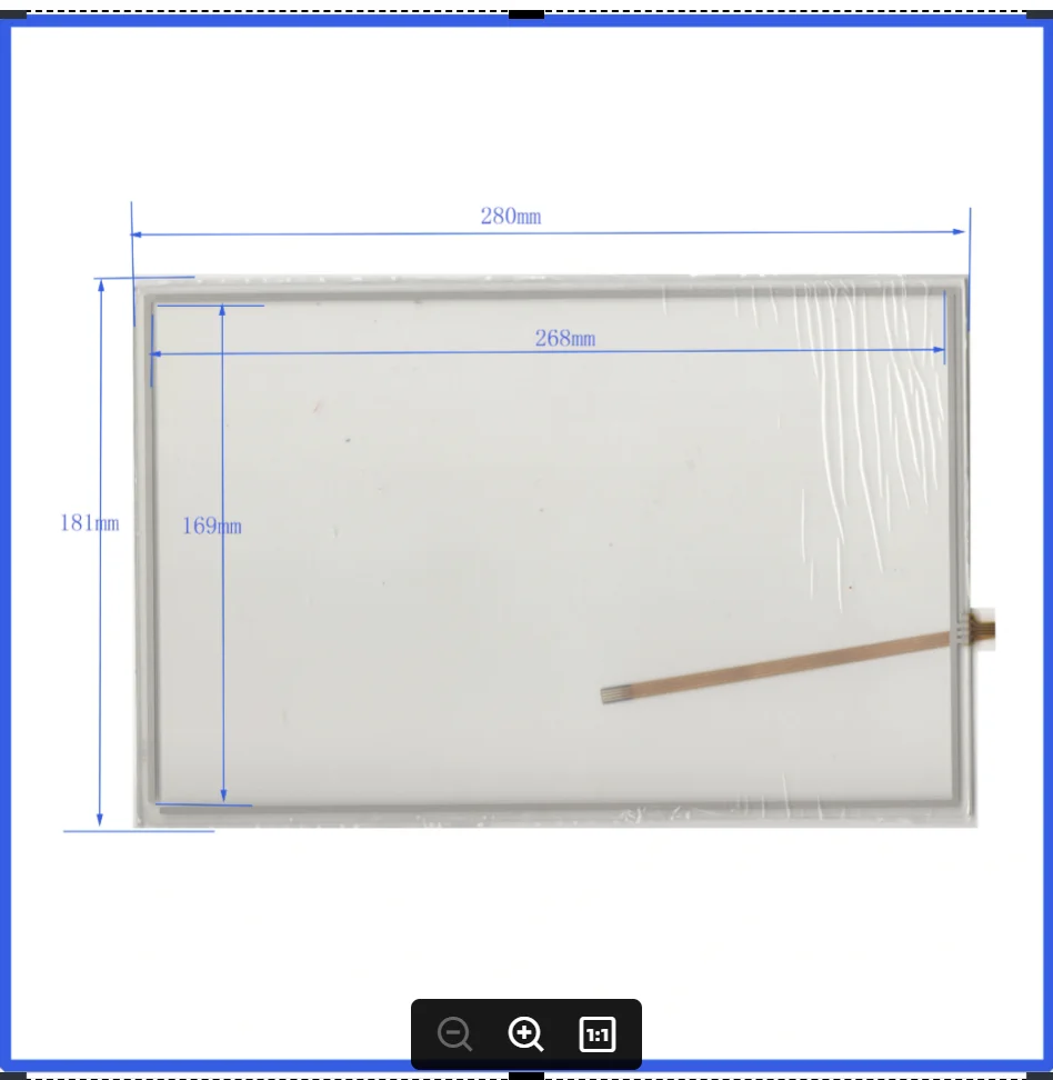 12.1Inch  280*181mm 4Wire Resistive TouchScreen Panel Digitizer  for GPS CAR this is compatiblompatible 280*181