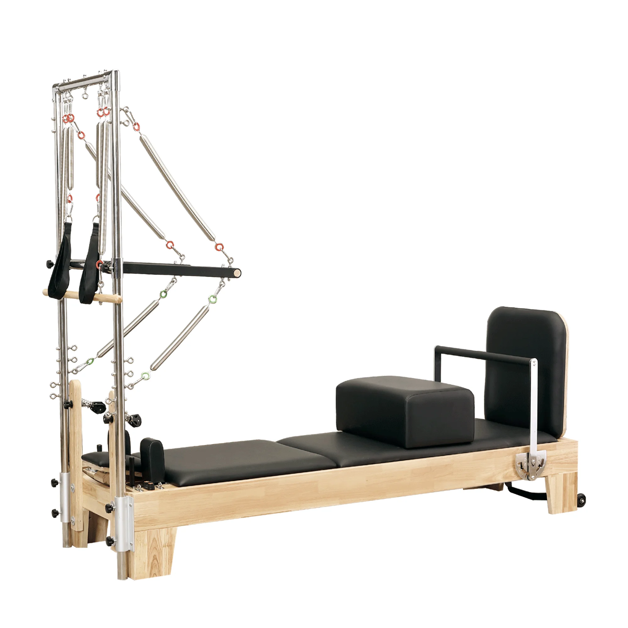 DerenFolding Infinity Oak Wood Equipo de ejercicio corporal Yoga Pilates Reformer Tower