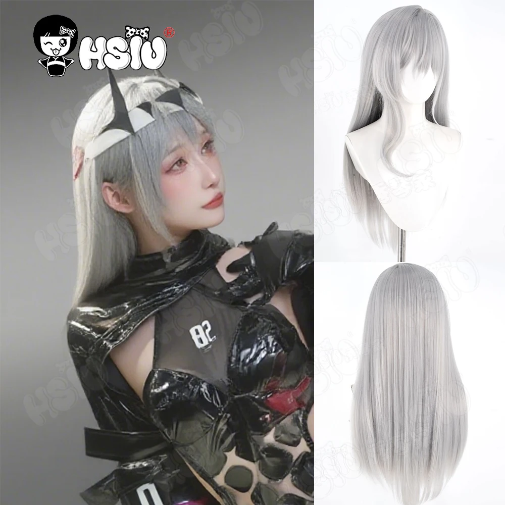 

Marianne Cosplay Wig Fiber synthetic wig「HSIU」70CM silver long Wig+Wig cap Game NIKKE Cosplay
